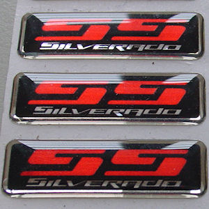 1x 3D Diamond Sticker 40x13mm 03-06 Chevy Silverado SS