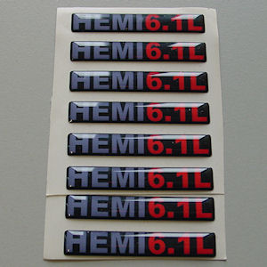 1x 3D Diamond Sticker 2006-2010 Dodge HEMI SRT8 50x8mm