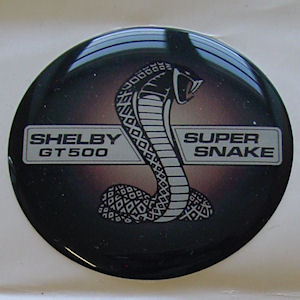 1x 3D Diamond Sticker 60mm for Shelby GT500 Super Snake
