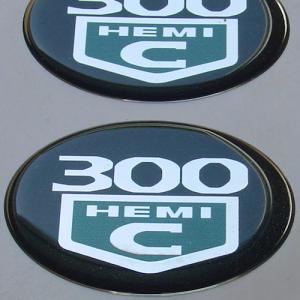 1x 3D Diamond Sticker 68x45mm 2005-2023 Chrysler 300C