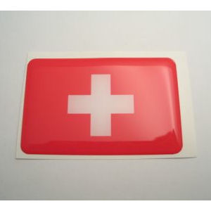 1x 3D Diamond Sticker Switzerland Flag Banner (70x35mm)