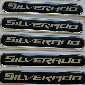 1x 3D Diamond Sticker (92x15mm) 1999-26 Chevy Silverado