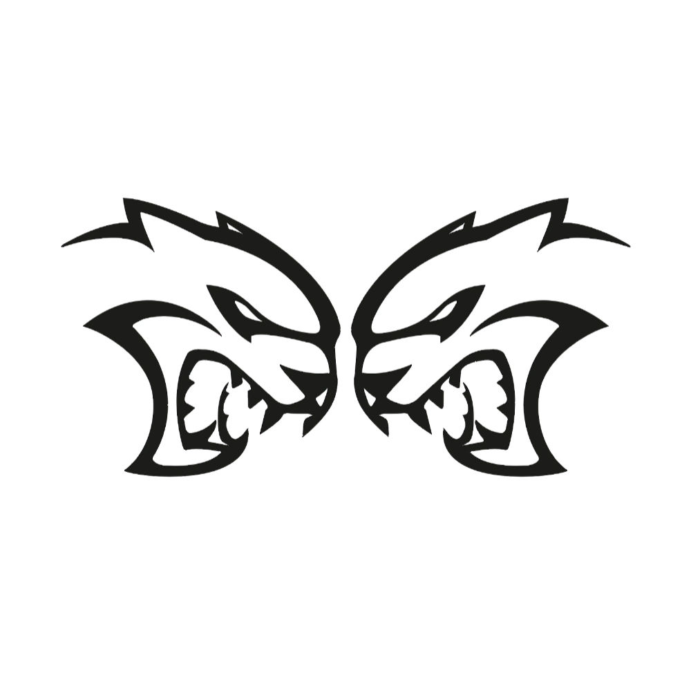 Decal - Dodge SRT� HellCat (silver) 76x76mm