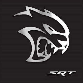 Decal - Dodge SRT� HellCat (silver/black) 76x76mm