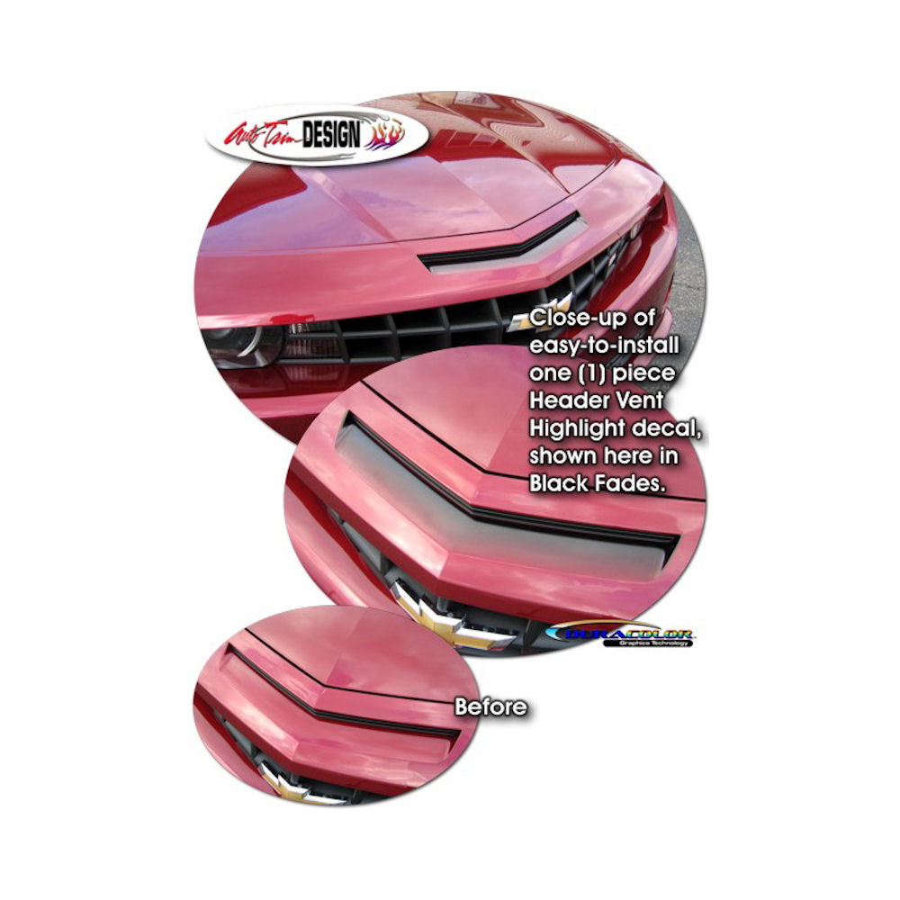 Decal - Hood Vent Highlight (black) 10-15 Chevy Camaro SS