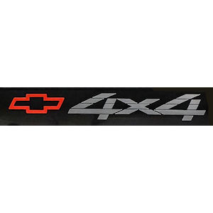 Bowtie 4x4 Decal LH (silver) 1989-1991 Chevy OBS Trucks