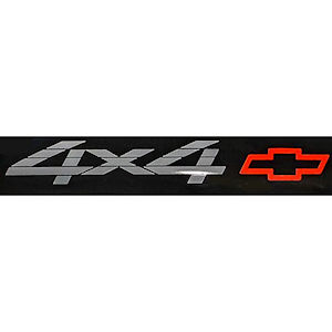Bowtie 4x4 Decal RH (silver) 1989-1991 Chevy OBS Trucks