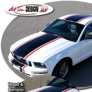 ATD Rally Stripe Graphic Kit for 2005-2009 Ford Mustang
