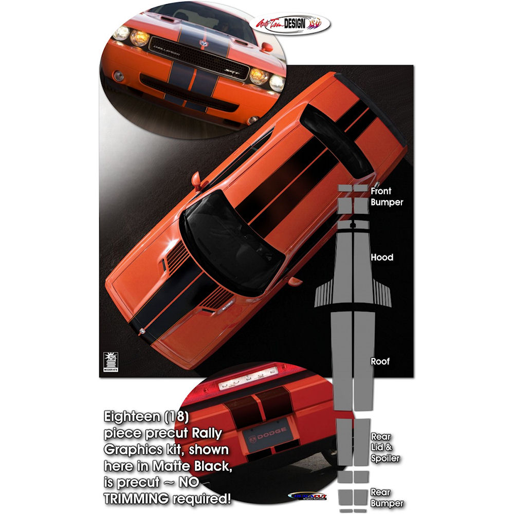 Decals - Rally Stripes (01) 11-14 Dodge Challenger
