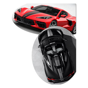 ATD Rally Stripe Graphic Kit for 2020-24 Corvette Targa