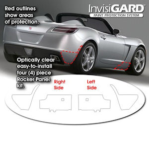 ATD Rocker Flare Protector Foils for 2007-10 Saturn Sky