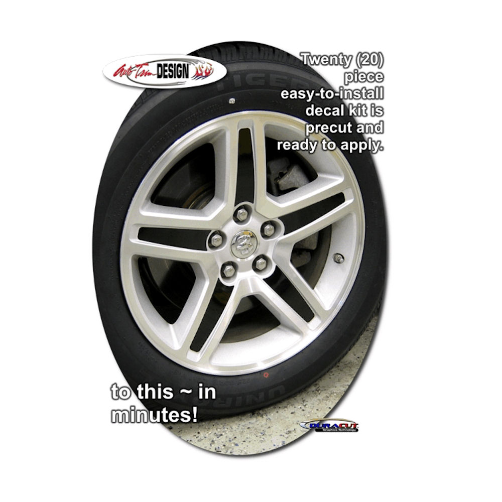 Decals - Wheel Graphics 1 (black) 08-10 Dodge Charger
