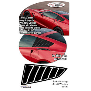 ATD Window Louver Decal Set for 2014-19 Chevy Corvette