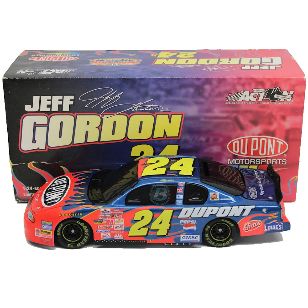 JEFF GORDON DUPONT # 24 CHEVY NASCAR 2000 ACTION 1/64 HO HOOD OPENING DIECAST