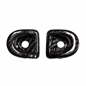 TruFiber Carbon Door Lock Pin Bezels (2005-14 Mustang)