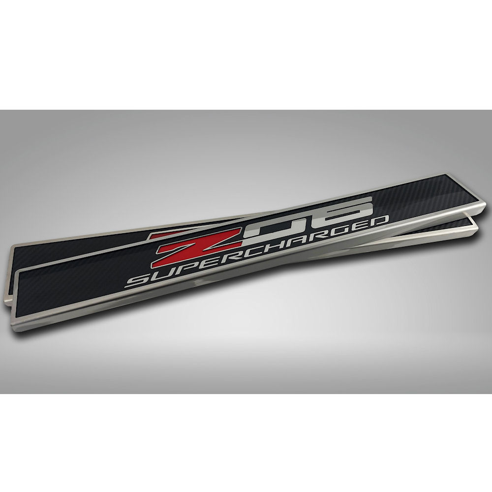 Door Sill Plates (Carbon) 15-19 Chevy Corvette Z06