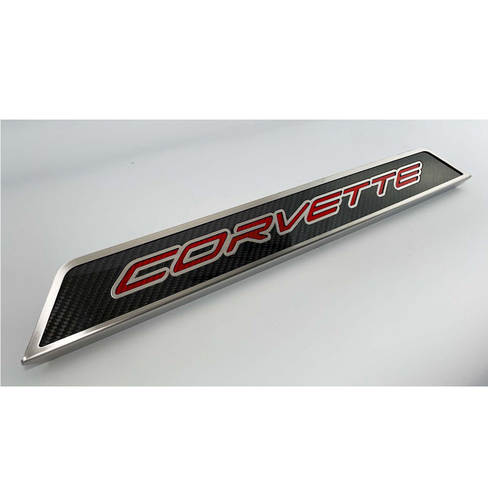 Door Sill Plates (Carbon) 20-23 Chevy Corvette