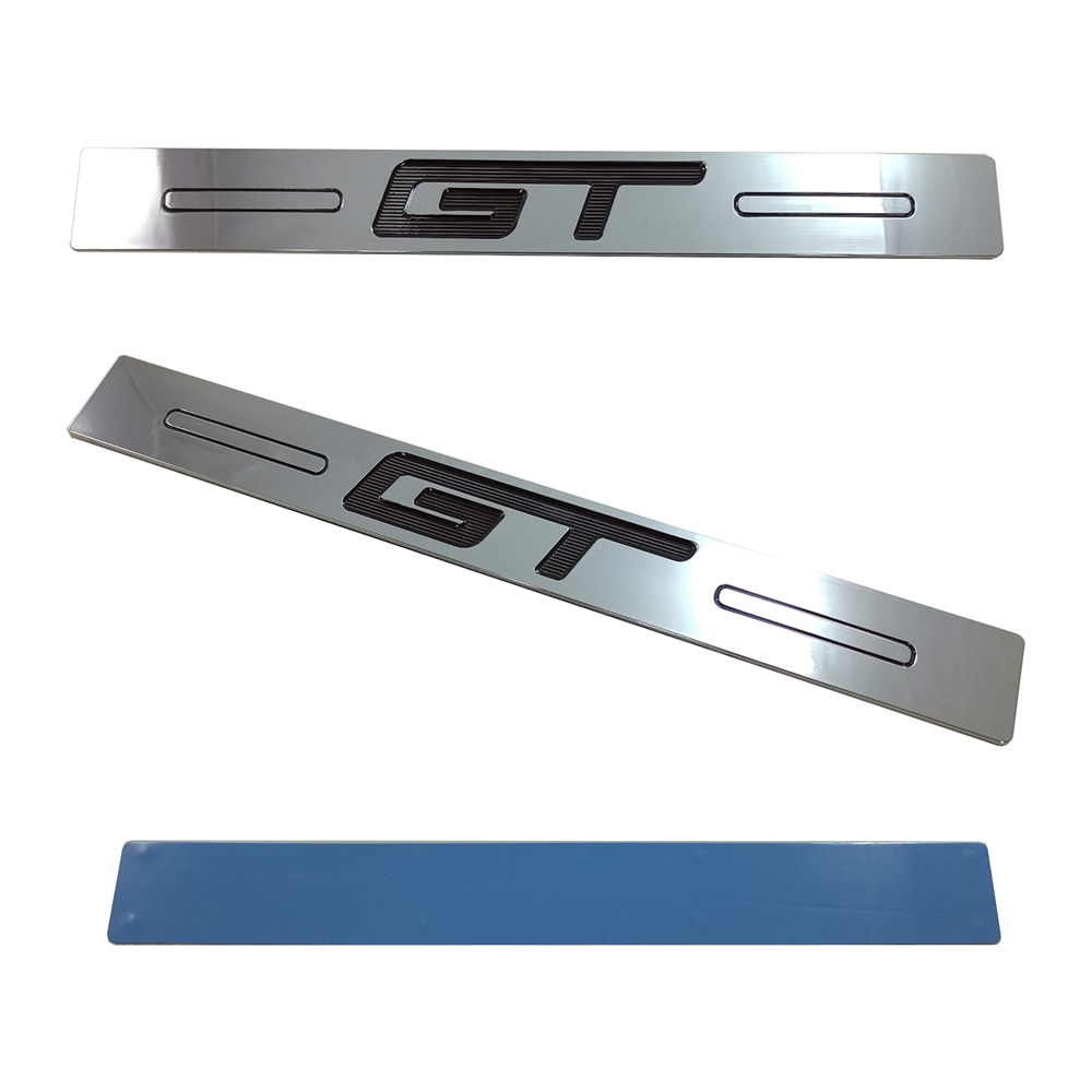Door Sill Plates GT Chrome B 05 14 Ford Mustang