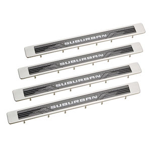 GM LED Door Sill Plates Stainless 21-25 Chevy Suburban