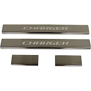 4x Mopar Door Sill Plates LED for 2011-23 Dodge Charger