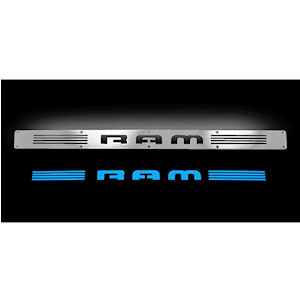 Recon Billet Door Sills LED blue for 2002-14 Dodge RAM