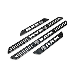 Carbon Door Sill Protector Plates for 19-24 Dodge RAM
