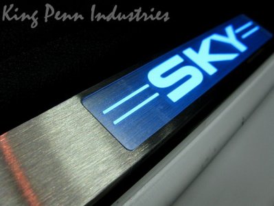 Saturn Sky Door Sill Plates King Penn with Logo and LED Illumination