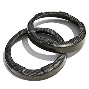 TruFiber Carbon Door Speaker Rings 2005-09 Ford Mustang