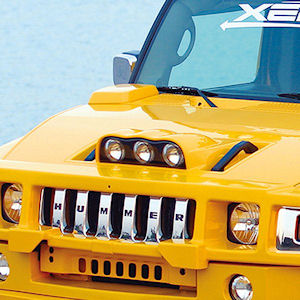 Pod and Cover for Driving Lights mounted on Hood for 03-09 Hummer H2