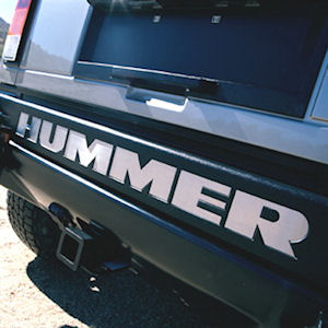 Hummer-Schriftzug aus Edelstahl f�r 2003-2009 Hummer H2