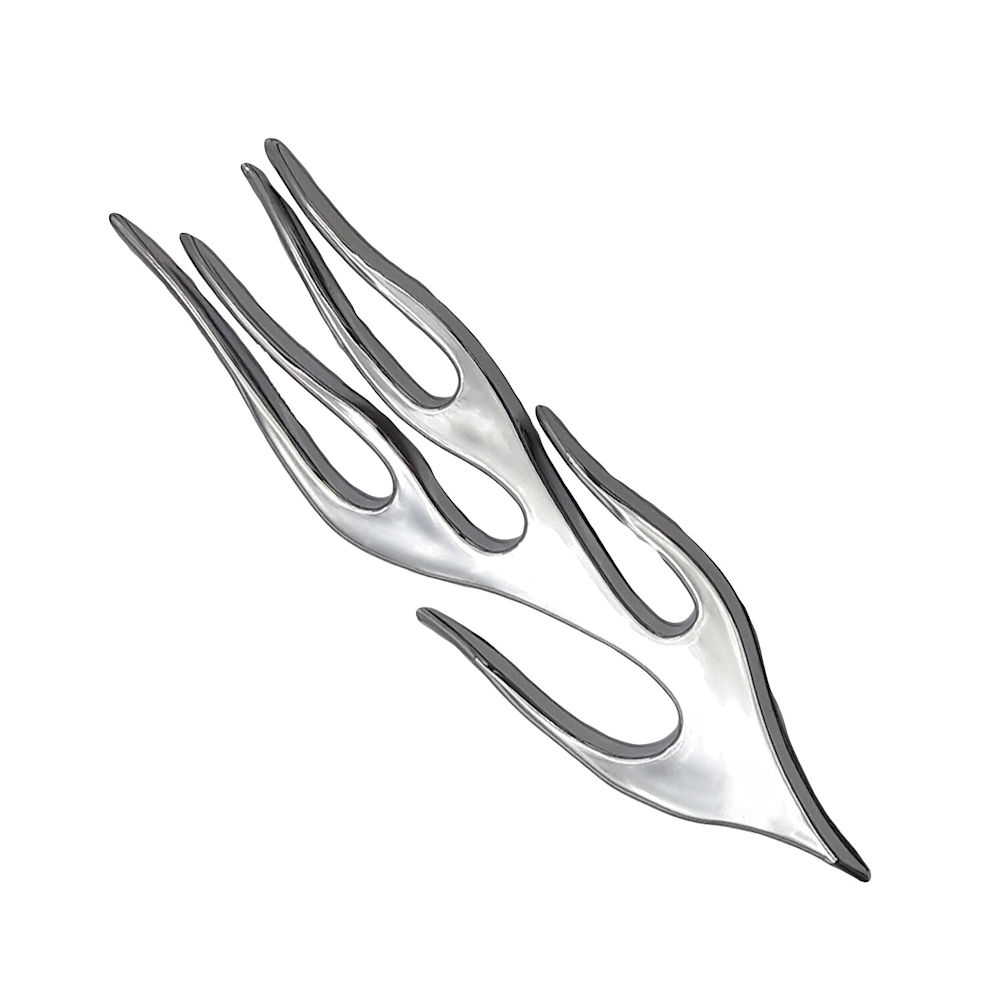 Emblem - Tribal Flames (Chrome) 103x27mm