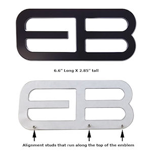 Billet Trunk Lid Emblem (Satin) for 2015-2022 Ford Mustang EcoBoost