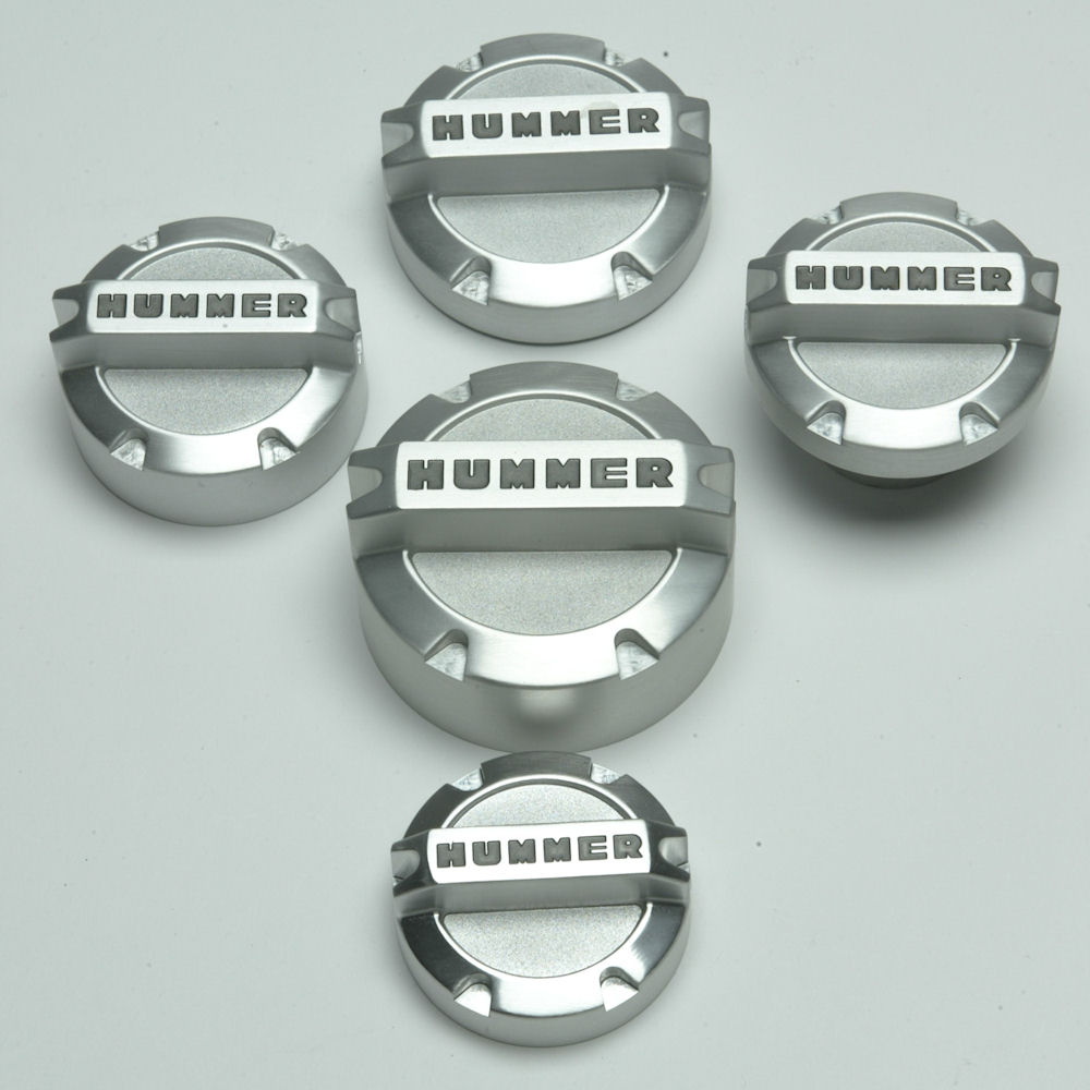 Engine Cap Set Aluminum (silver) 03-09 Hummer H2