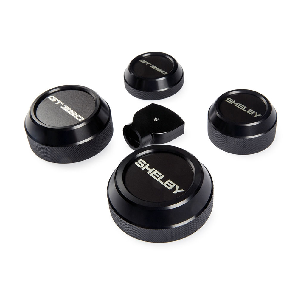 Engine Cap Set Billet GTE (black) 16-20 Shelby GT350