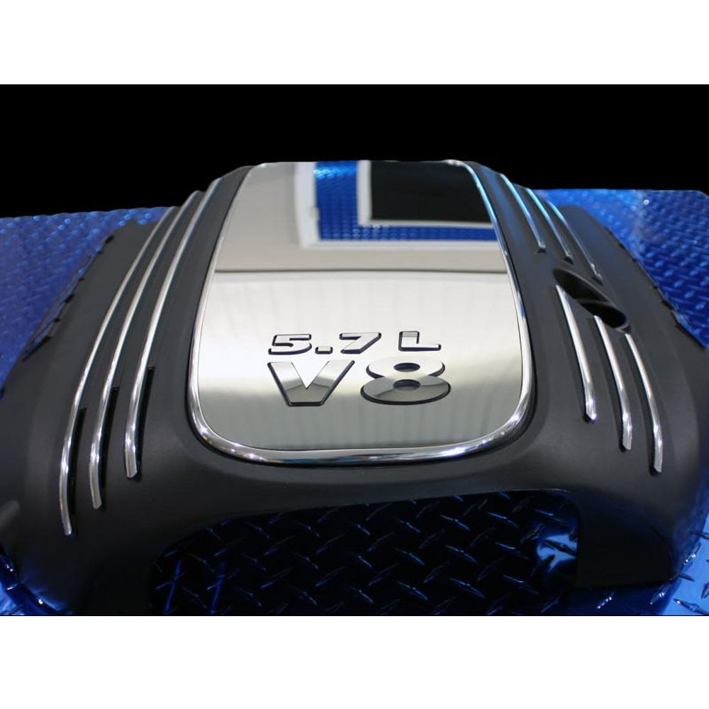 Engine Cover+Stripes (Stainless) 08-23 Dodge Challenger
