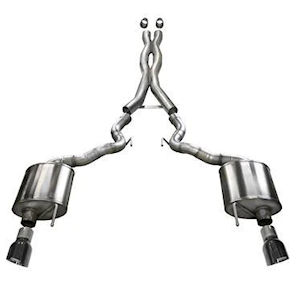 Corsa Exhaust System (black) for 15-17 Mustang Conv.