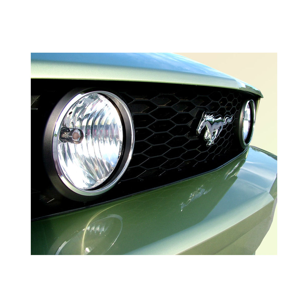 Chrome Billet Fog Light Bezels for 200509 Ford Mustang