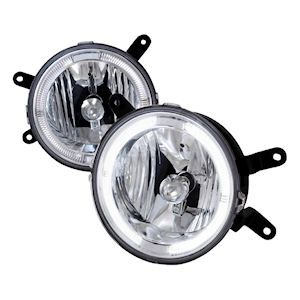 Clear Fog Lights with LED Angel Eyes for 2005-2009 Ford Mustang