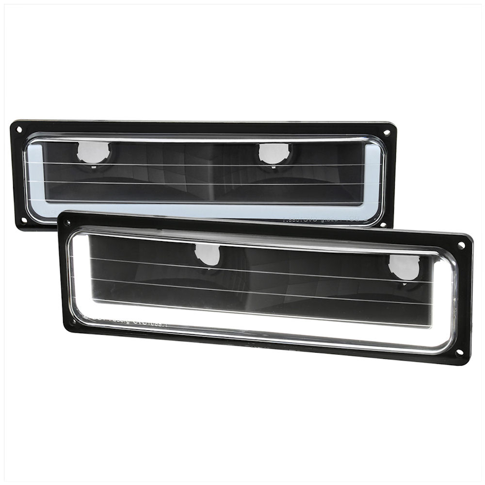 Front-Blinker/Parkleuchten LED D (schwarz) 88-99 GM Trucks
