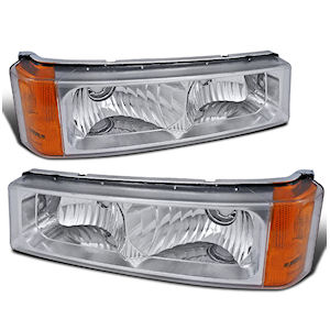 Chrome Parking Signal Lights for 2003-2006 Chevy Silverado and Avalanche