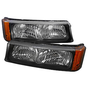 Black Parking Signal Lights for 2003-2006 Chevy Silverado and Avalanche