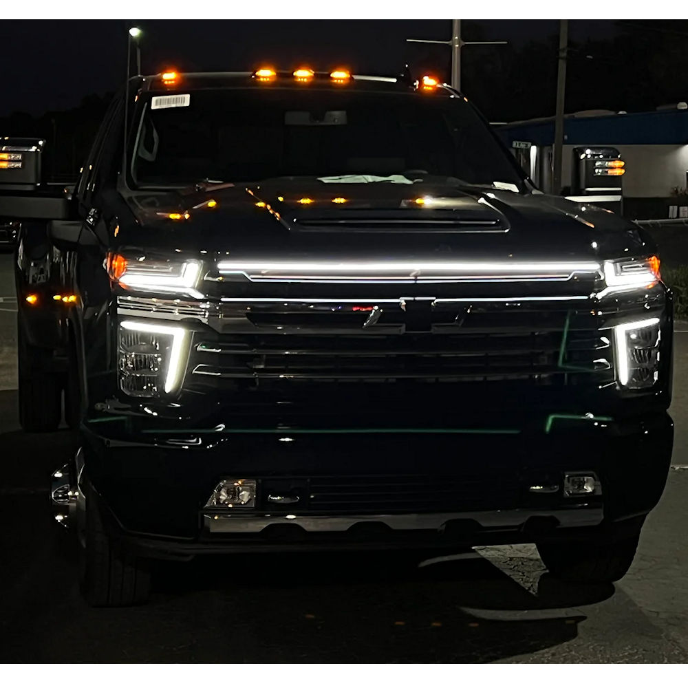 Frontgrill-Leuchten (schwarz/get�nt) 20-23 Chevy Silverado