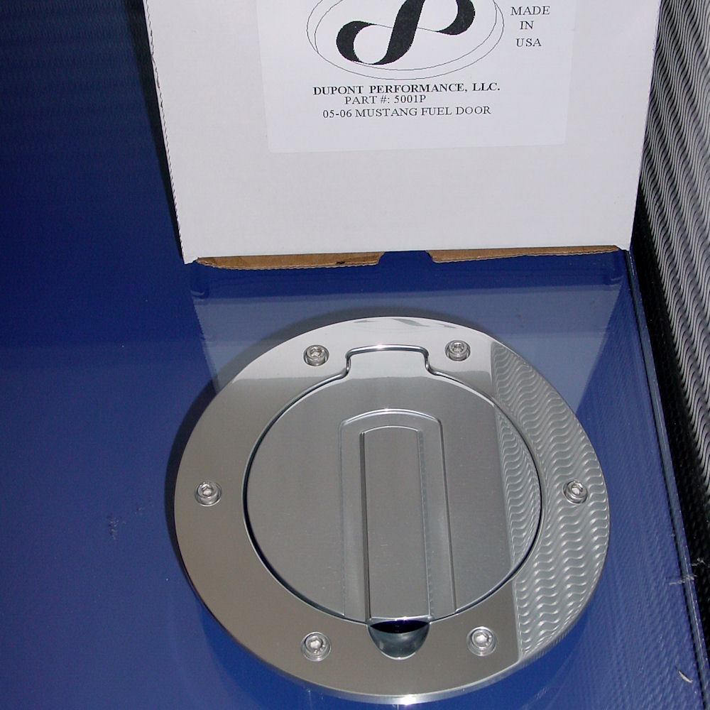 Fuel Door Billet (polished A) 05-09 Ford Mustang