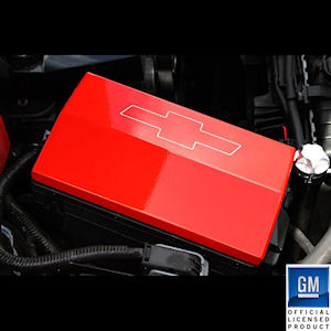 Billet Fusebox Cover Bowtie (orange) for 2010-2015 Chev