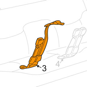 Sicherheitsgurtschloss Fond \(OEM\) 95-98 GM Pickup EXT