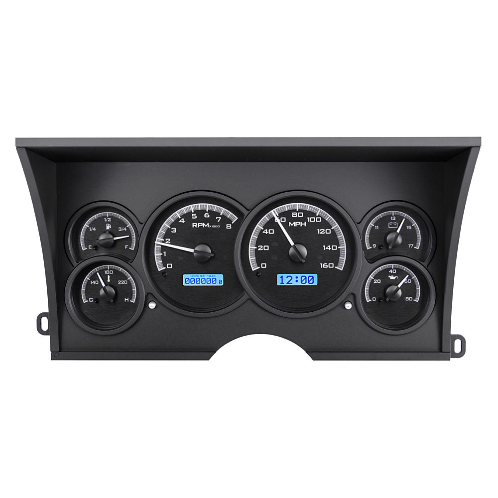 Gauge Cluster KM/H Analog (Black/Blue) 88-94 GM Trucks