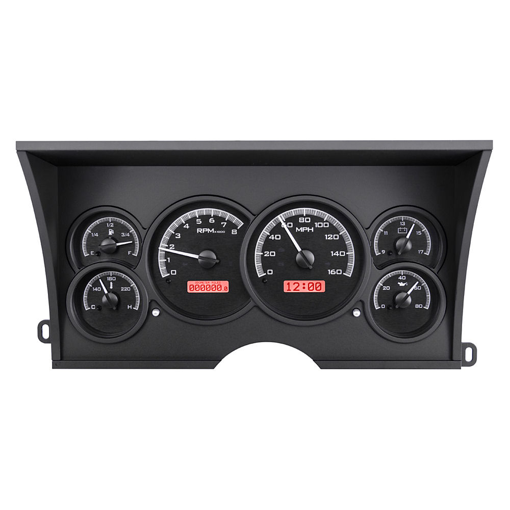 Gauge Cluster KM/H Analog (Black/Red) 88-94 GM Trucks