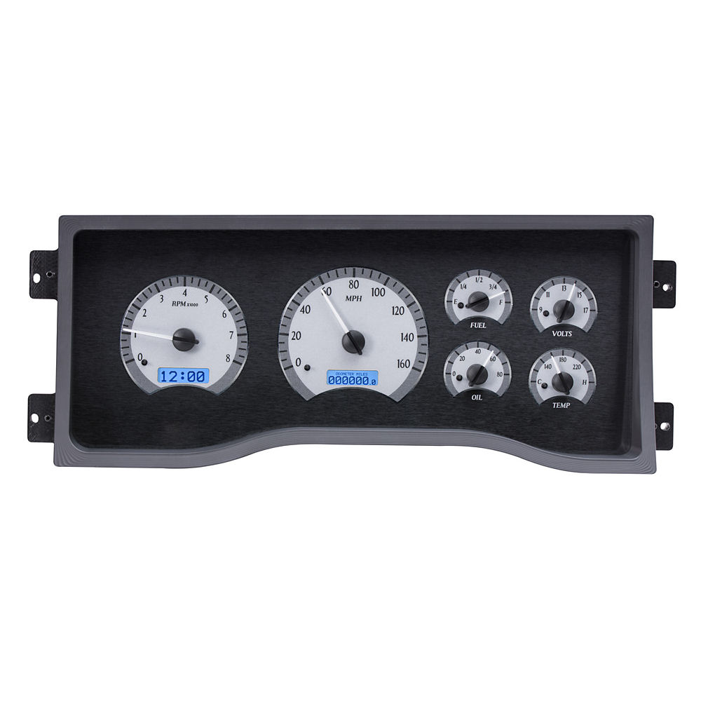 Gauge Cluster KM/H Analog (Silver/Blue) 95-98 GM Trucks