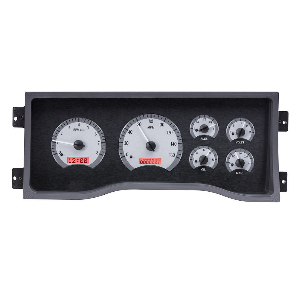 Gauge Cluster KM/H Analog (Silver/Red) 95-98 GM Trucks