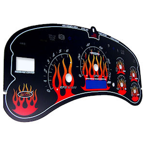 Nu Image Gauges Face Flames for 1999-02 Chevy Silverado